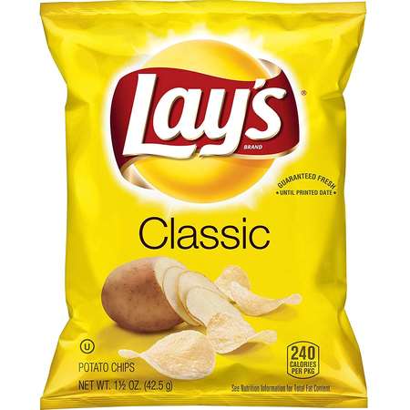 Lays Lay's Regular Potato Chips 1.5 oz. Bags, PK64 44359